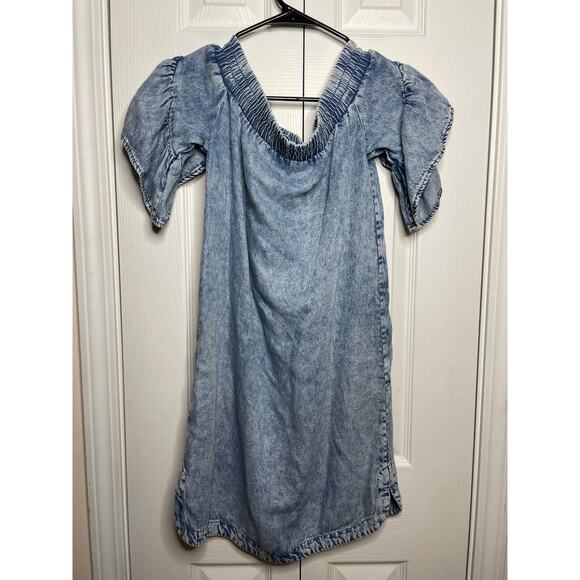 All Saints Dresses All Saints Adela Chambray Off Shoulder Dress Womens XS - Picture 8 of 12